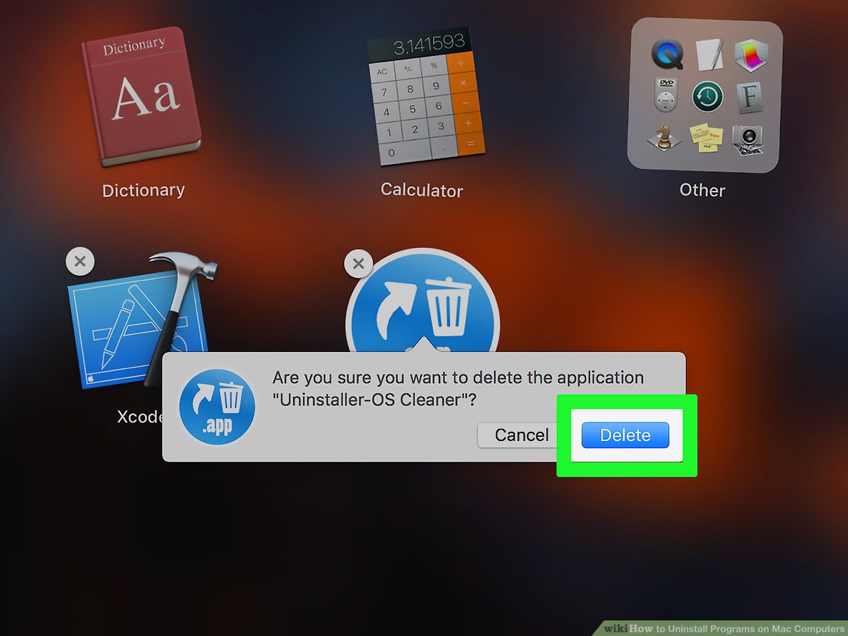 Mac delete application